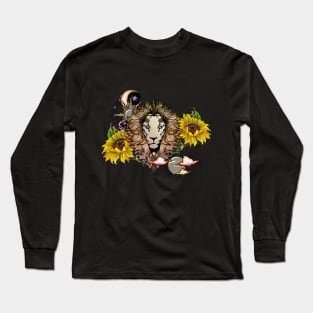 Awesome lion with flowers Long Sleeve T-Shirt